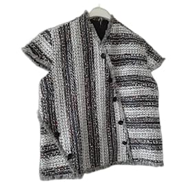 Autre Marque Top de tweed con flecos multicolor Multicolor