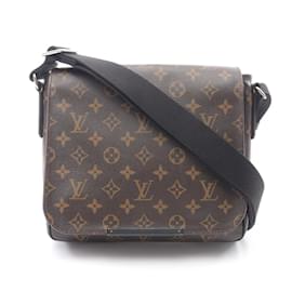 Louis Vuitton-Louis Vuitton District PM Monogram Macassar Shoulder Bag-Brown,Black