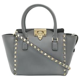 Valentino Garavani-Valentino Garavani Rockstud Handbag-Brown