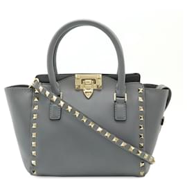 Valentino Garavani-Valentino Garavani Rockstud Handbag-Brown