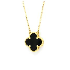 Van Cleef & Arpels-Collier Pendentif Vintage Alhambra de Van Cleef & Arpels-Doré