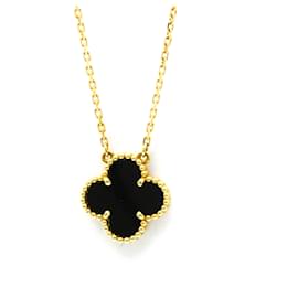 Van Cleef & Arpels-Collier Pendentif Vintage Alhambra de Van Cleef & Arpels-Doré