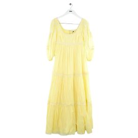 Manoush Vestido de algodón Amarillo