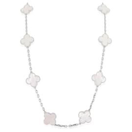 Van Cleef & Arpels-Collier Vintage Alhambra en Or Blanc et Nacre de Van Cleef & Arpels-Autre
