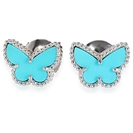 Van Cleef & Arpels-Boucles d'oreilles Sweet Butterflies en or blanc et turquoise de Van Cleef & Arpels-Autre