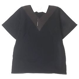 Polo in cotone V Intrecciato di Bottega Veneta Nero