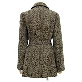Fendi-Veste en imprimé léopard Fendi Marron 44-Marron