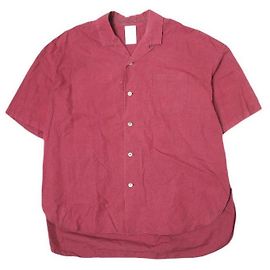 Autre Marque Camisa de algodão com gola aberta Marrom Bordeaux