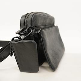 Louis Vuitton-Louis Vuitton Monogram Shadow Trio Shoulder Bag-Black