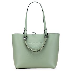 LOEWE Sac Anagram en cuir de veau lisse vert petit Autre Vert