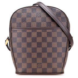 Louis Vuitton Marrom Damier Ebene Ipanema PM Marrom