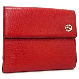 Gucci Interlocking G Bi-Fold Wallet Red