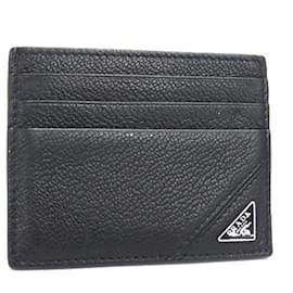 Prada-Prada Triangle Card Case-Black