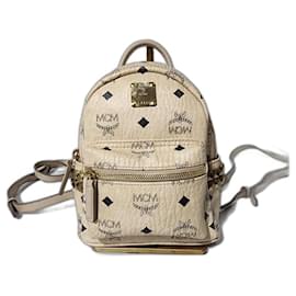 MCM Visetos Side Stud X-Mini Stark Backpack Beige Beige