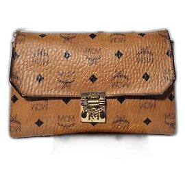 Borsa a tracolla MCM Visetos Millie Marrone Marrone