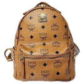 MCM Stark Zaino Medio con Borchie Laterali Marrone Marrone