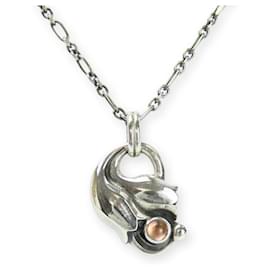 Autre Marque-Georg Jensen Necklace Silver925 Quartz Necklace-Silvery