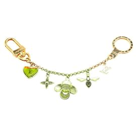 Louis Vuitton-Louis Vuitton Bijoux Sac Chennevie Fleur Charm Keychain-Multiple colors,Golden