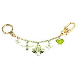 Louis Vuitton-Louis Vuitton Bijoux Sac Chennevie Fleur Charm Keychain-Multiple colors,Golden