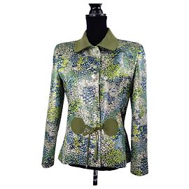 Pierre Cardin ceremonial jacket with floral pattern Multiple colors Green