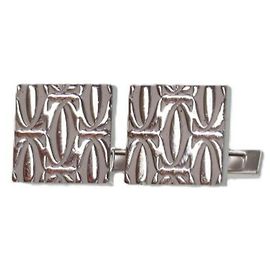 Cartier Happy Birthday Sterling Silver Cufflinks Silvery