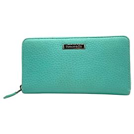 Tiffany & Co Large Zip Wallet Turquoise