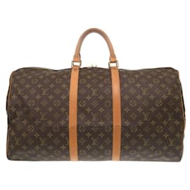 Louis Vuitton-Louis Vuitton Keepall 55 Monogram Boston Bag-Brown