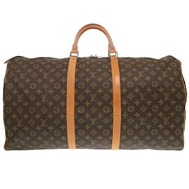 Louis Vuitton-Louis Vuitton Keepall 60 Monogram Boston Bag-Brown