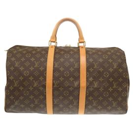 Louis Vuitton-Louis Vuitton Keepall 50 Monogram Boston Bag-Brown