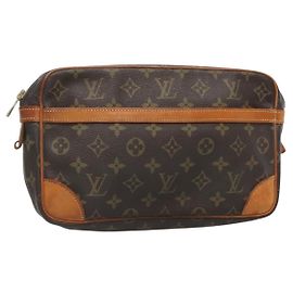 LOUIS VUITTON Monogram Compiegne 28 Clutch Bag M51845 LV Auth 132072 Monogram