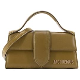 Jacquemus-JACQUEMUS - Sac à bandoulière Bambino Jacquemus en cuir vert-Green