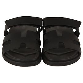 Sandalias planas negras Chypre Hermès Negro