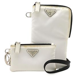 Bolsa de ombro para smartphone Prada Branco