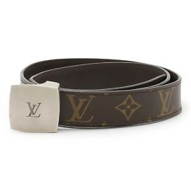 Cinto LV Cut Monogram Santur da Louis Vuitton Marrom Monograma