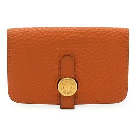 Estuche para llaves y monedero Dogon de Hermès Naranja