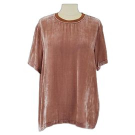 T-shirt marrone a collo rotondo Bottega Veneta Marrone