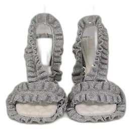 Burberry Silver Ruff Slingback Sandals Silvery