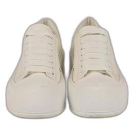 Baskets Plimsoll Blanches Alexander McQueen Blanc