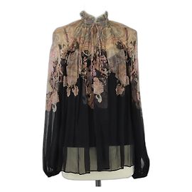 Zimmermann Black Paisley Illustration Billow Blouse Black