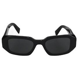 Schwarze rechteckige Sonnenbrille Symbole von Prada Schwarz
