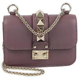 Borsa a Spalla Valentino Mauve Mini Glam Lock Flap Altro