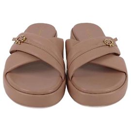 Gianvito Rossi Beige Alima Flat Sandals Beige