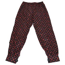 Louis Vuitton Black/Red Monogram Drawstring Track Pants Black Red