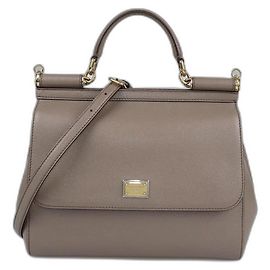 Sac à main Miss Sicily gris de Dolce & Gabbana Gris