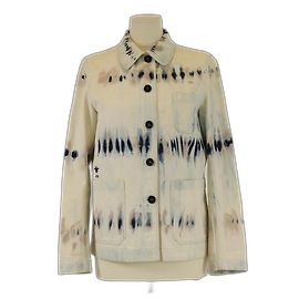 Giacca tie-dye crema/blu Christian Dior Blu Crudo
