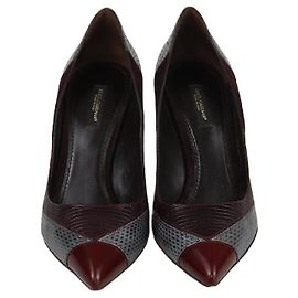 Escarpins pointus bordeaux/gris Dolce & Gabbana Gris Bordeaux