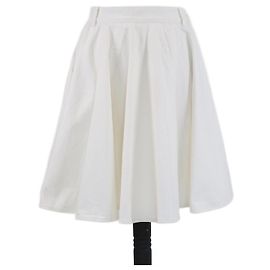 Falda skater de denim blanco Alaïa Blanco