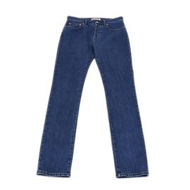 Jeans in denim blu con bottone Valentino Blu