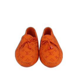 Louis Vuitton Orange Monogram LV Driver Moccasins Orange