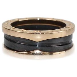 Bulgari Anello B.zero1 in ceramica e oro rosa 18k Bvlgari 52 D'oro